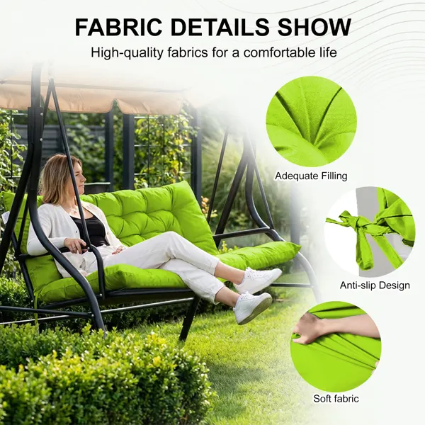 Outdoor Swing Cushions 60Inch — Waterproof 4in Thick Porch Swing — photo 6