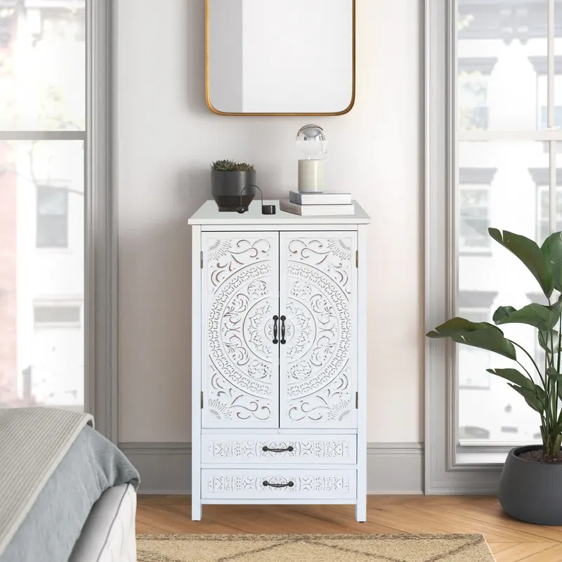 27 Accent Tall Tower White Storage Cabinet — photo 5