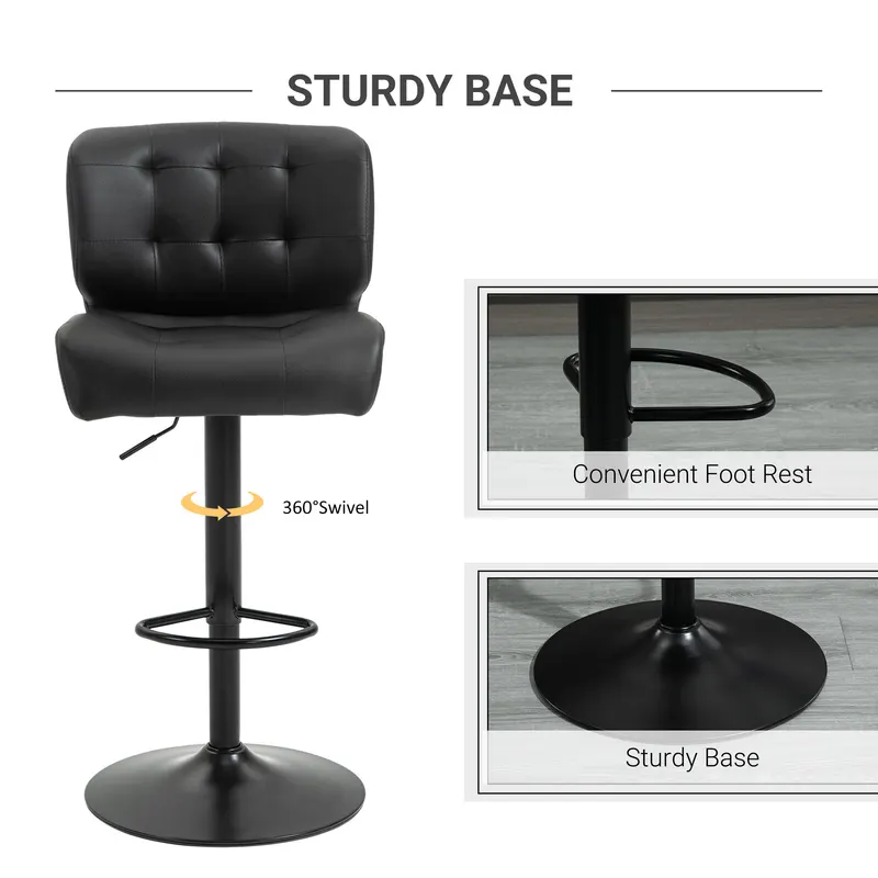 Bar Height Bar Stools Set of 2 with Adjustable Seat β photo 7