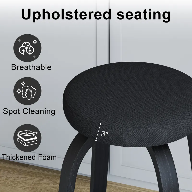 Swivel Bar Stools Set of 2 — Bar Height Backless 30 Bar Stool — photo 4
