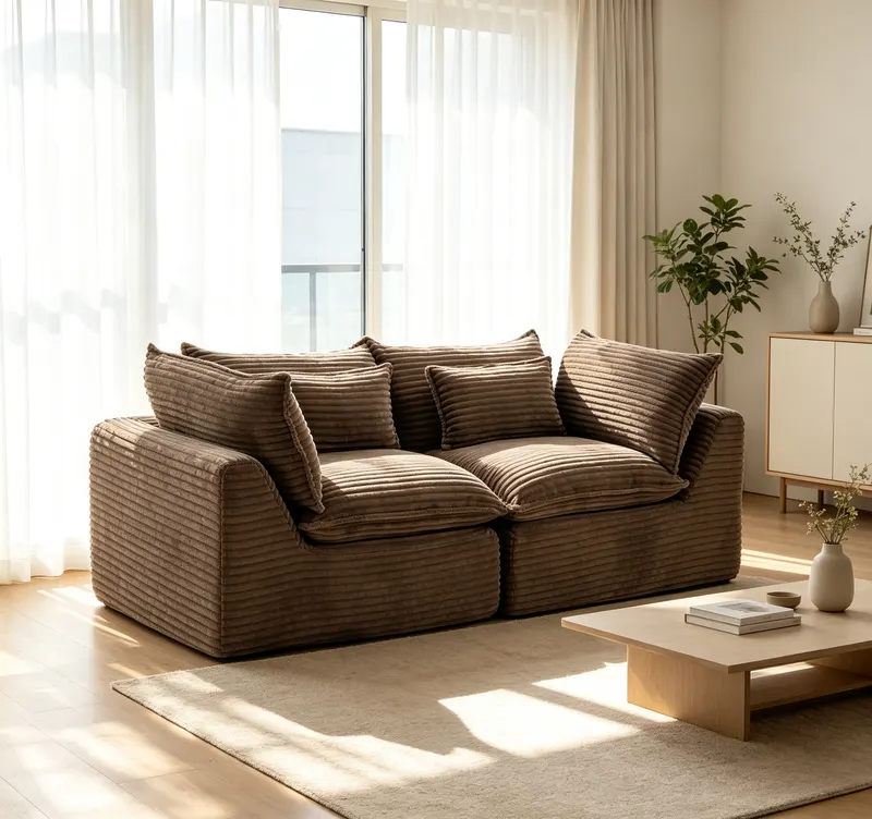 74.8" Width Cloud Couch Oversized Modular Sectional Sofa True