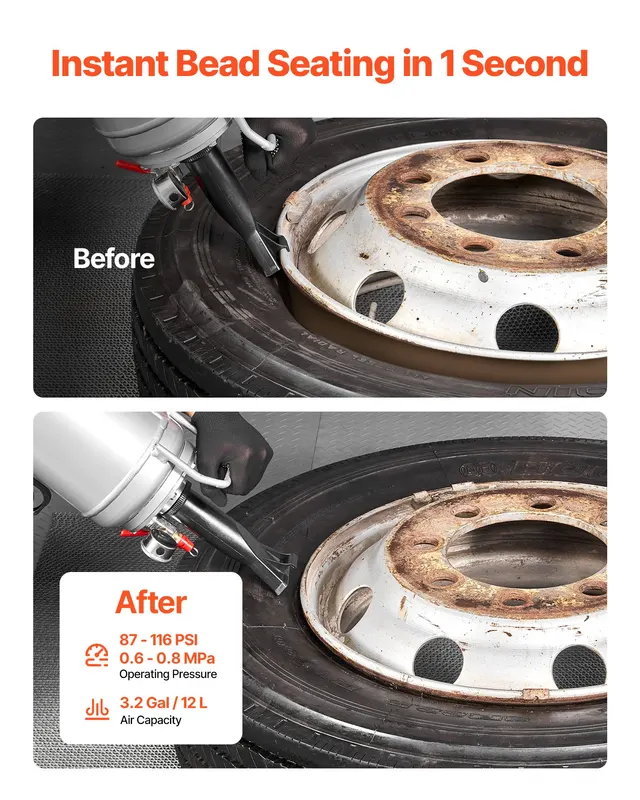 Portable Tire Bead Seater — 3.2 Gal / 12 L Air Bead Blaster — photo 2