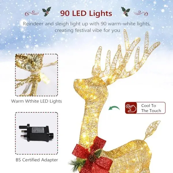 Lighted Christmas Reindeer Outdoor Decorations — photo 4