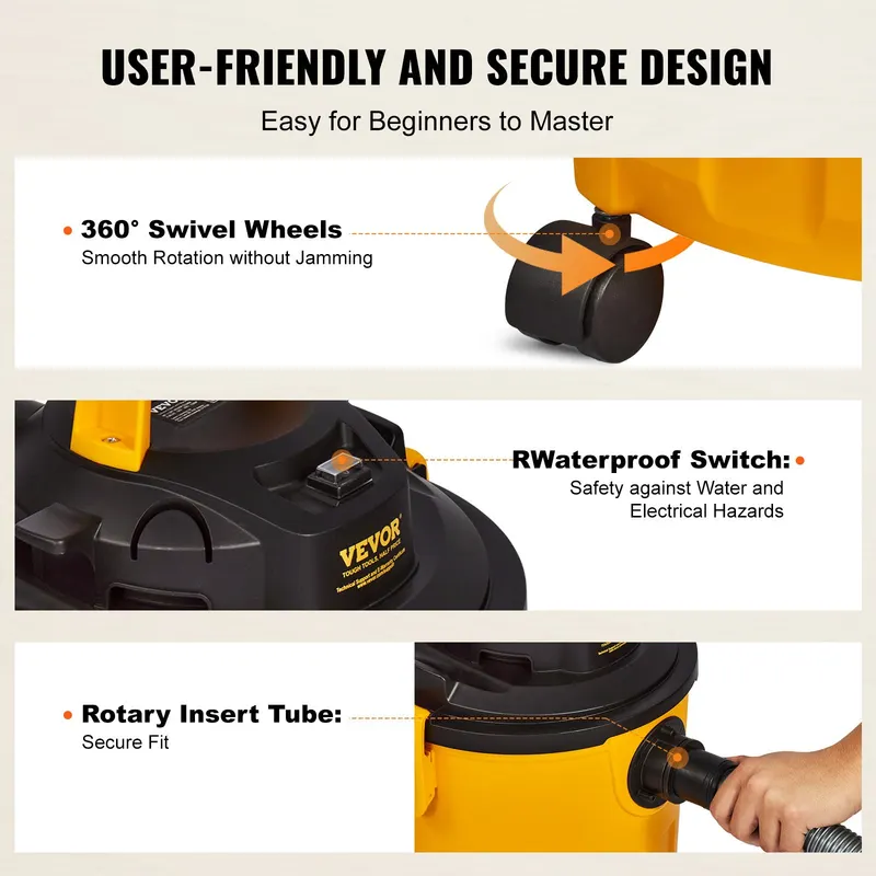 Shop Vacuum Wet and Dry — 5 Gallon 6 Peak HP Wet/dry Vac — photo 3