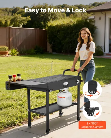 Outdoor Grill Cart — 31.0 X 17.0 Inch Tabletop Size Grilling