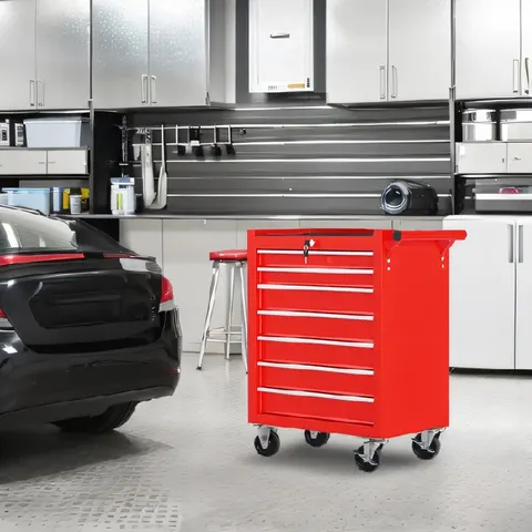 Rolling Tool Chest with 7-Drawer Tool Box with Wheels
