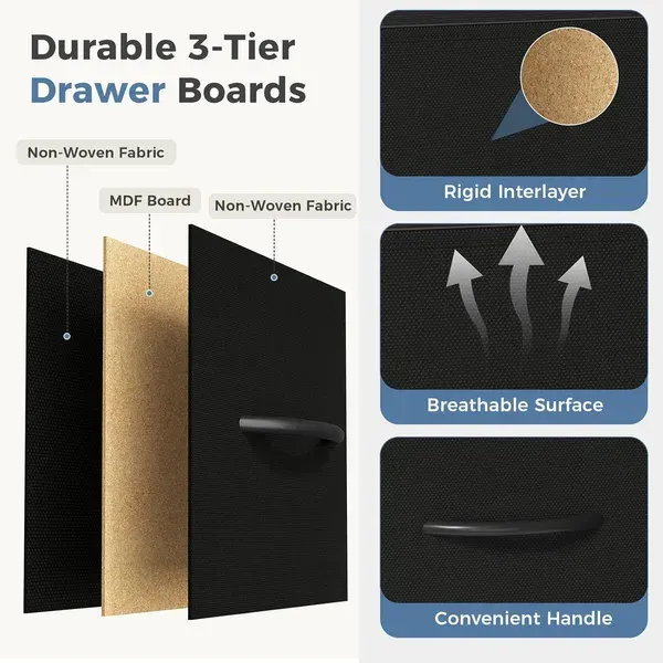 5 Drawer White Dressers for Bedroom 2 Tier Shelf Shelf Small — photo 3