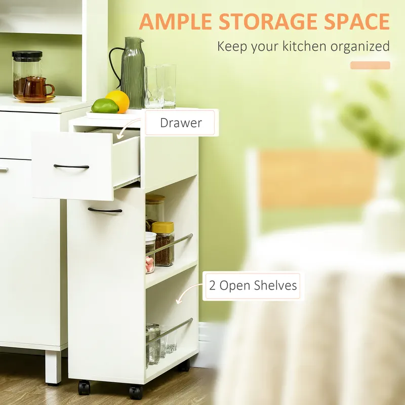 3- Tier Slim Storage Cart — Rolling Narrow Kitchen Cart — photo 4