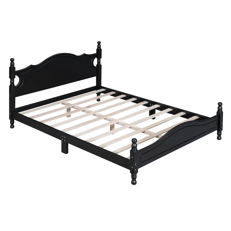 Queen Size Wood Platform Bed Frame — photo 3