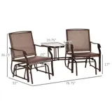 Outdoor Glider Chairs with Coffee Table — photo 4
