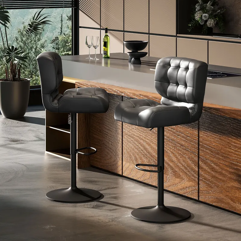 Bar Height Bar Stools Set of 2 with Adjustable Seat β photo 5