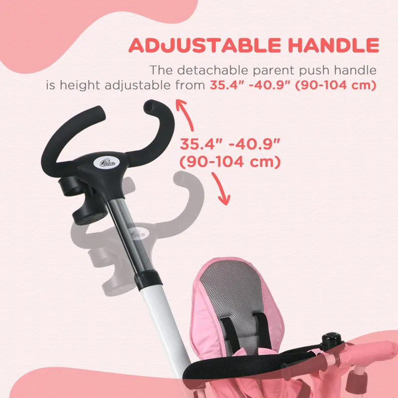 6 in 1 Toddler Tricycle with Parent Push Handle — photo 7