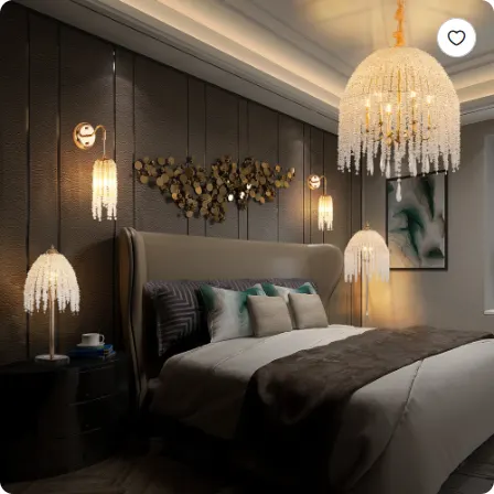 3-Light Elegant Crystal Floor Lamp Vintage Waterfall Design β photo 5
