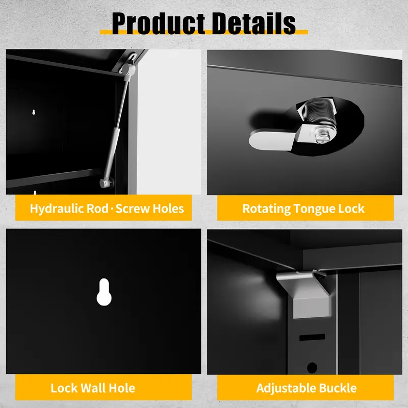 Heavy Duty Metal Wall Mounted Tool Storage Cabinet Steel Metal — photo 2