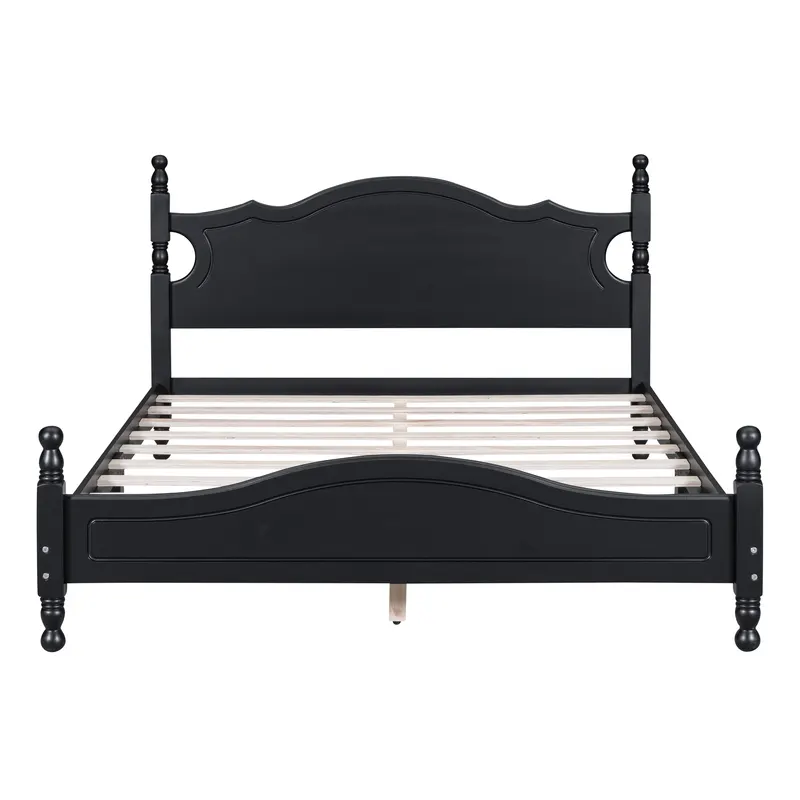 Queen Size Wood Platform Bed Frame — photo 4