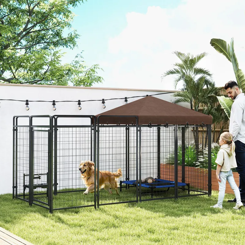 Dog Kennel Outdoor with Waterproof Canopy — photo 2