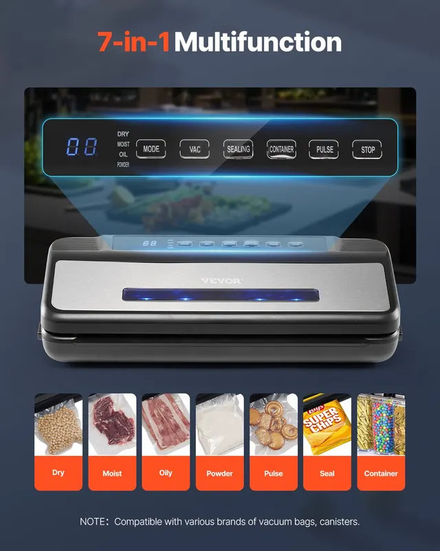 7-in-1 Vacuum Sealer Machine Fast-compact Automatic Food Saver β photo 4