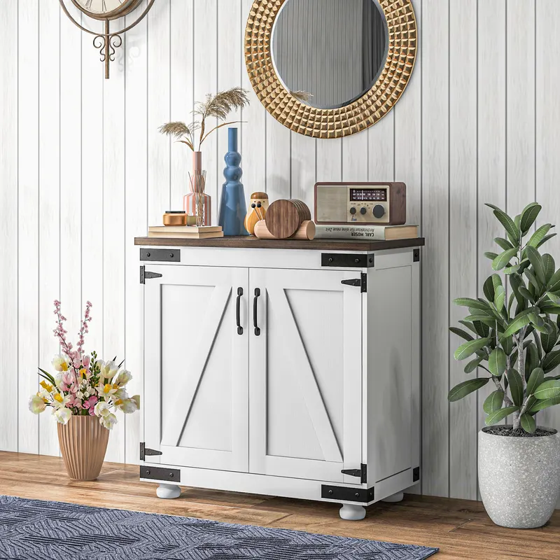 Kitchen Sideboard β Buffet Cabinet with Barn Door and Adjustable β photo 3