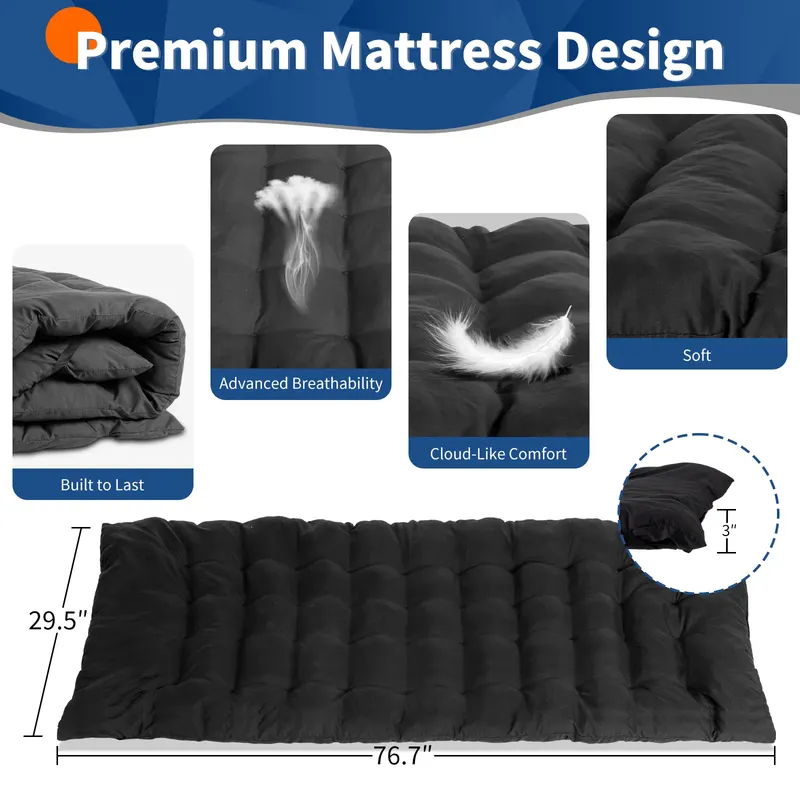 Folding Camping Cot Bed with Soft Pad β photo 2