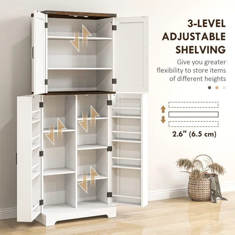 64" Tall Kitchen Pantry Cabinet with Motion Sensor Light β photo 5