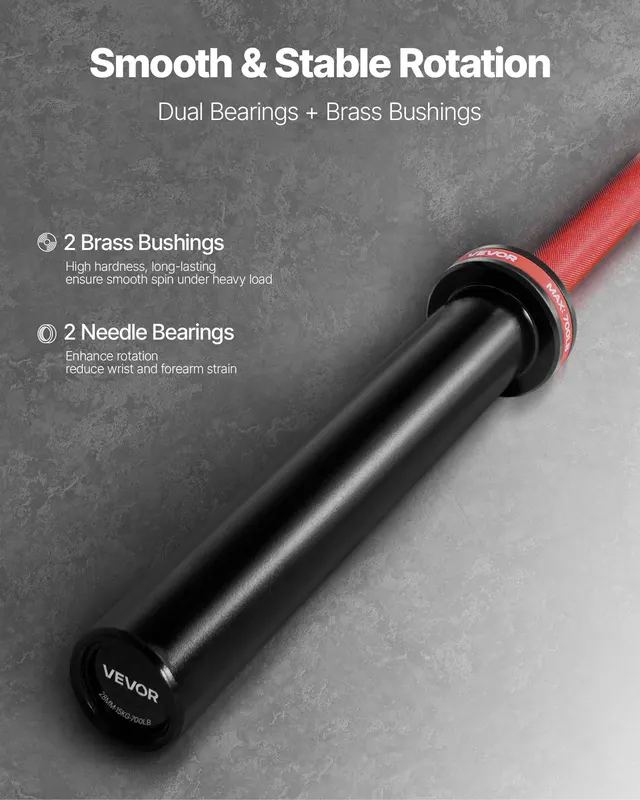 6FT Barbell Bar — Fits 2-Inch Weight Plates — photo 4