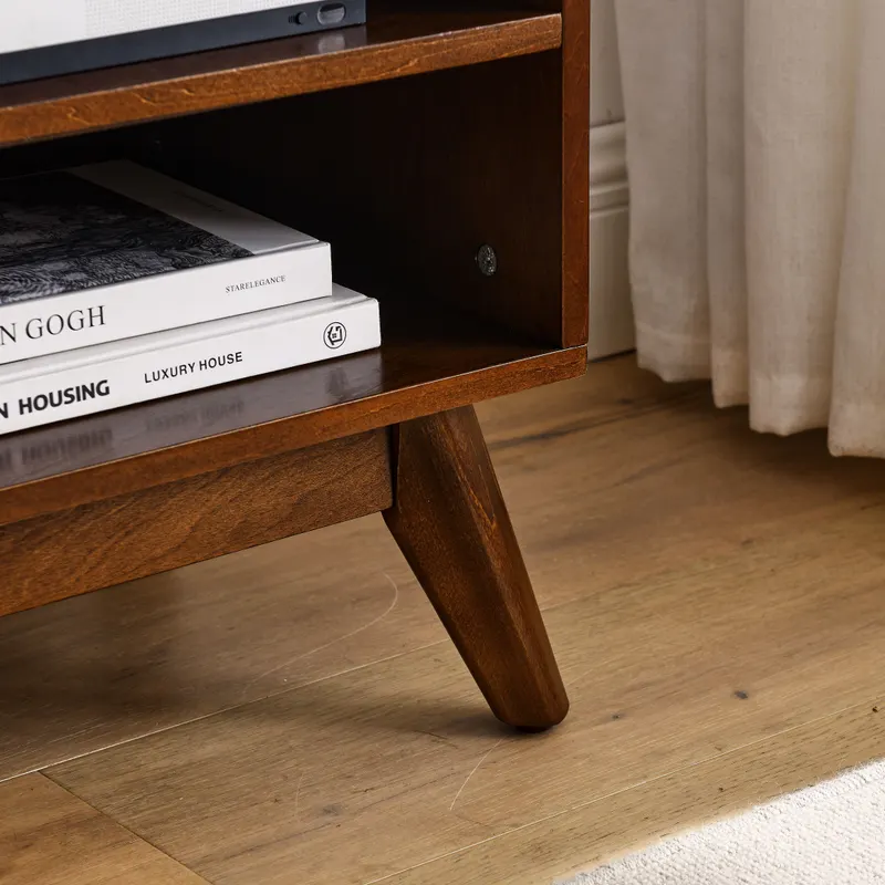 59 Inch Mid Century Modern Rattan TV Stand for 65 Inch TV — photo 3