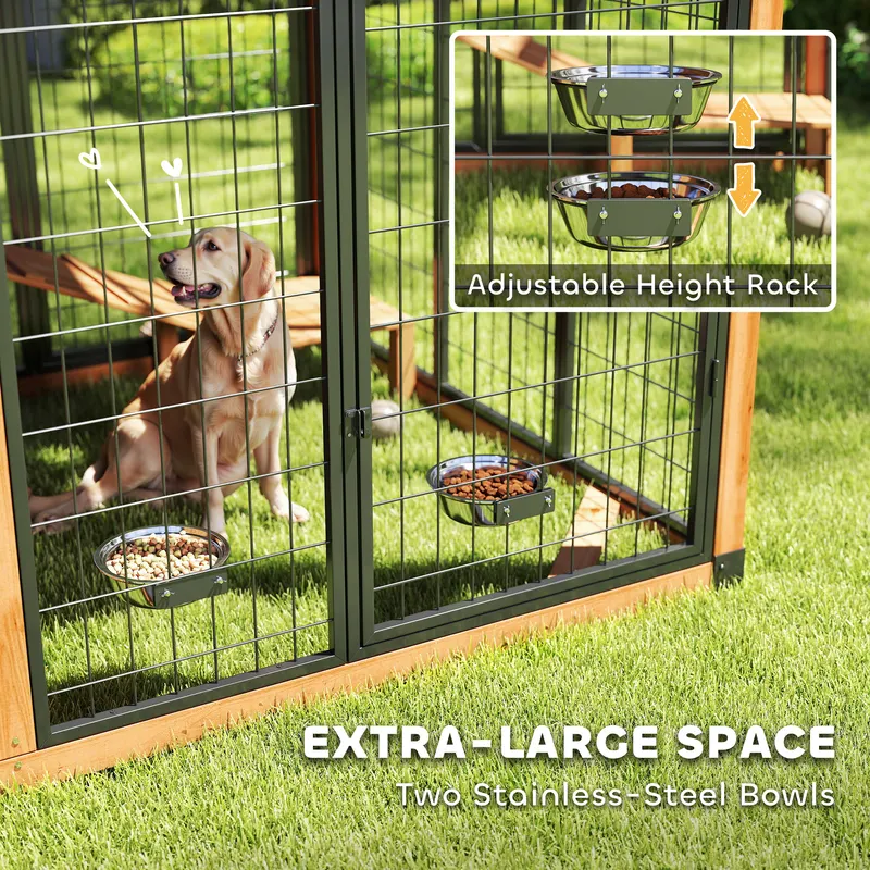 Extra Large Dog House — Wood Outdoor Dog Kennel with Platform — photo 6