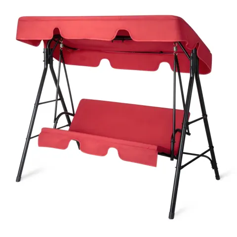 Red KD Style with Cushion Canopy Iron Oxford Cloth 250kg Iron