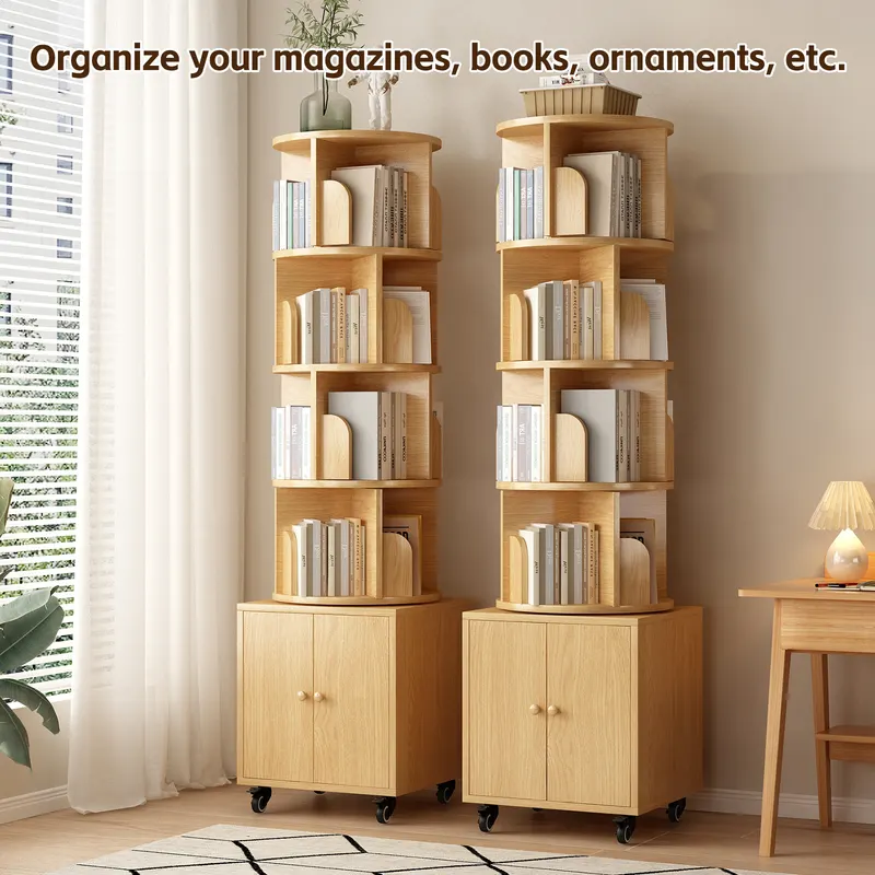 Rotating Bookshelf — 360 Degree Display 5 Tier Corner Bookshelf — photo 3