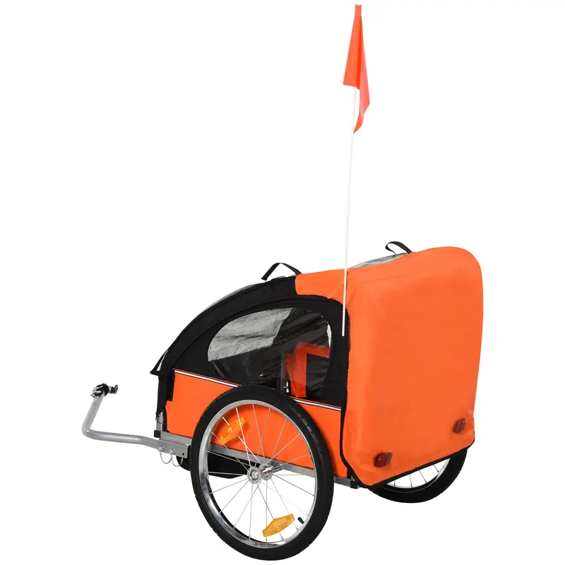 2-Seat Child Bike Trailer for Kids with a Strong Steel Frame — photo 6