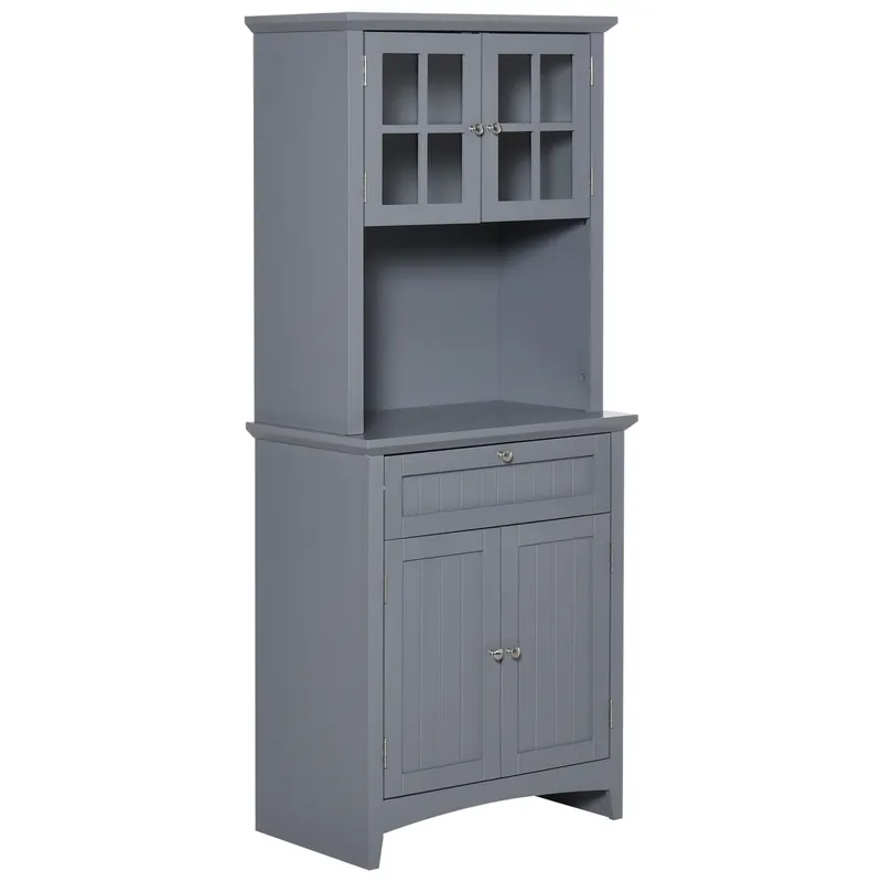 Elegant Buffet with Hutch — Kitchen Pantry Storage Cabinet
