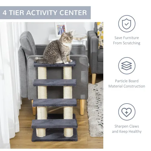 Pawhut Cat Tree with 4 Steps for High Beds Couch — photo 8
