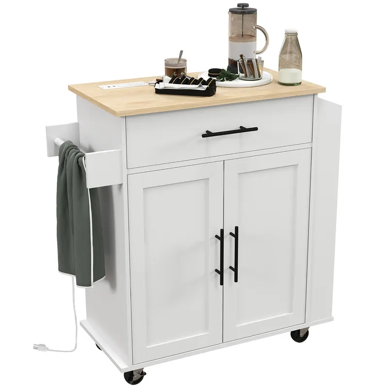 Rolling Island with Wheels for Kitchen