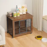 32.5 Dog Crate Furniture with Wheels for Small Dogs — photo 1