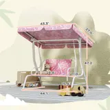 Kids Porch Swing — 2-Seater Patio Swing Bench with Safety Belts — photo 4