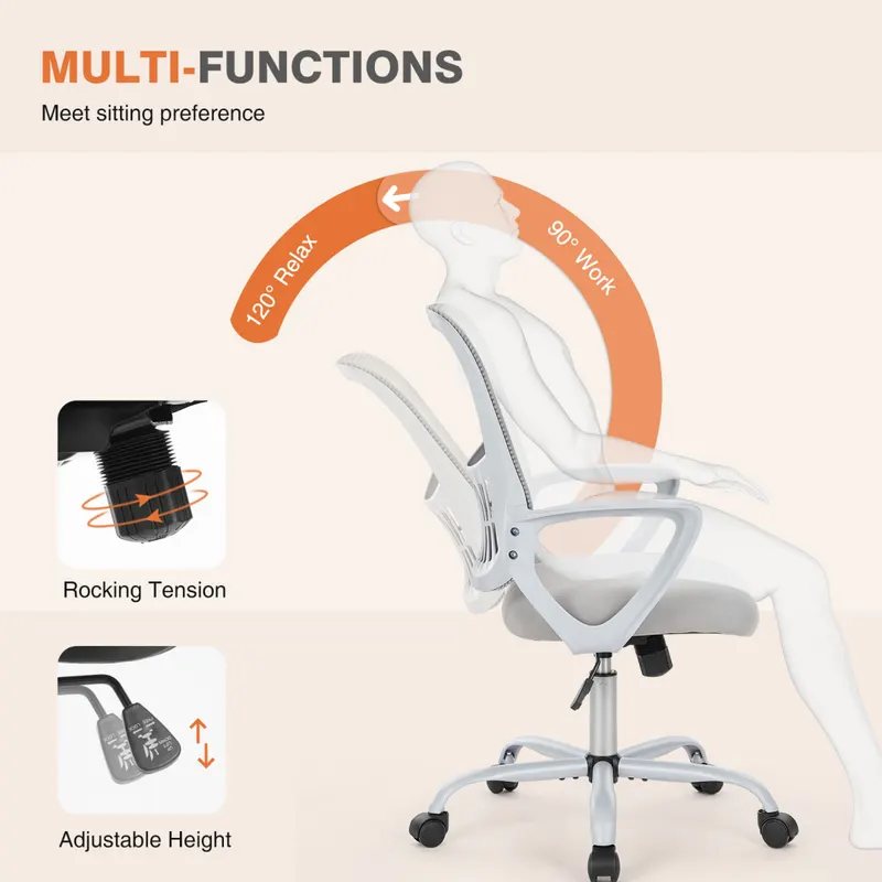 Home Office Computer Chair β Ergonomic Mid Back Desk with Lumbar β photo 3