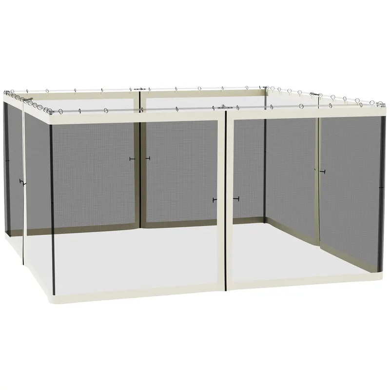 Gazebo Netting Mosquito Netting Screen with Zippers