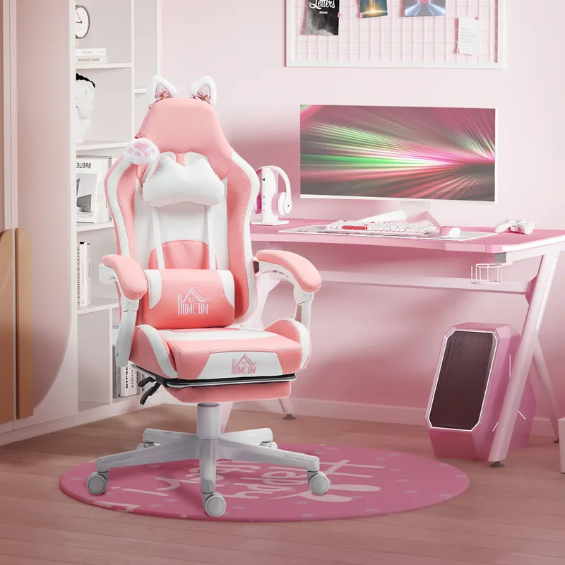 Cute Racing Gamer Chair — Faux Leather Gaming Chair — photo 2