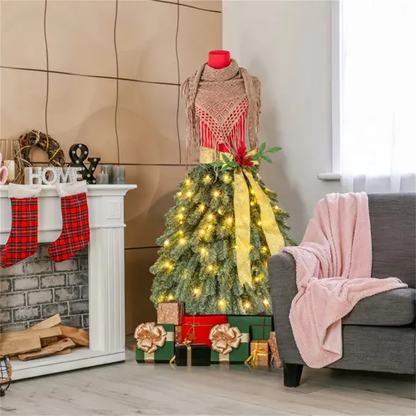 5 FT Pre-lit Mannequin Artificial Christmas Tree Dress Form — photo 5