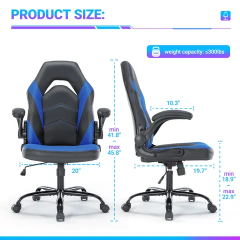PU Leather Ergonomic Office Chair Swivel Computer Gaming Chair