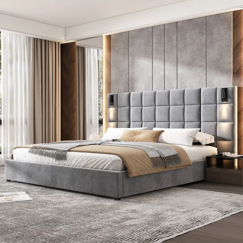 King Size Upholstered Bed Frame β photo 2