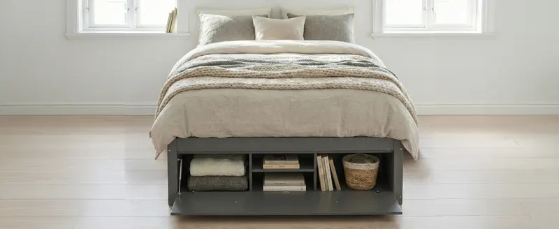 Queen Size Platform Bed Frame with 4 Storage Drawers β photo 5