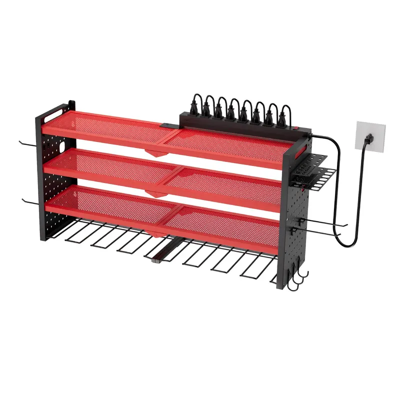 Power Tool Organizer with Charging Station