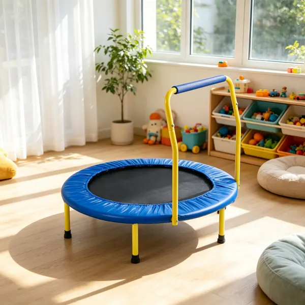 3FT Foldable Kids Trampoline with Foam Handle β photo 4