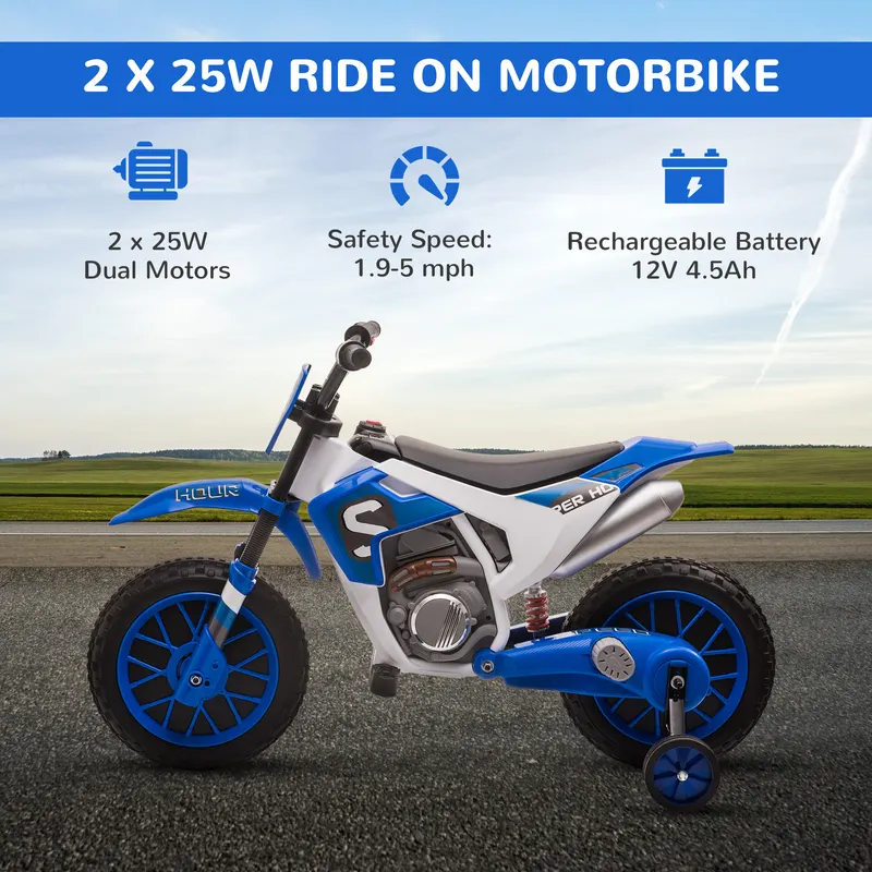 12V Kids Motorcycle w/ Treaded Tires — photo 6