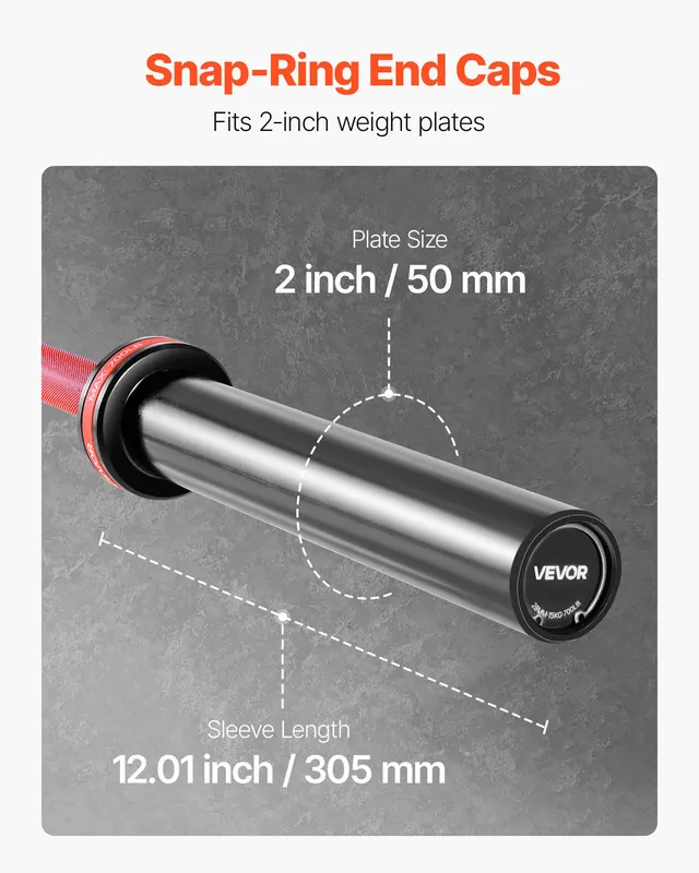 6FT Barbell Bar — Fits 2-Inch Weight Plates — photo 5