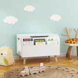 Wooden Toy Box — Kids Toy Storage Organizer with Front Bookshelf — photo 5