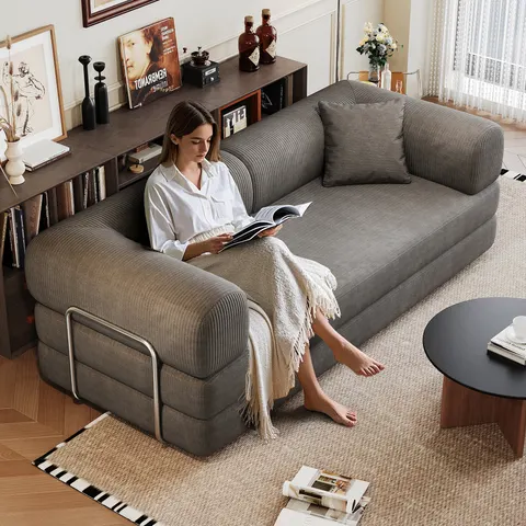 78.8 Compression Sofa — Convertible Floor Sofa Bed-with Pillow