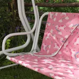 Kids Porch Swing — 2-Seater Patio Swing Bench with Safety Belts — photo 8