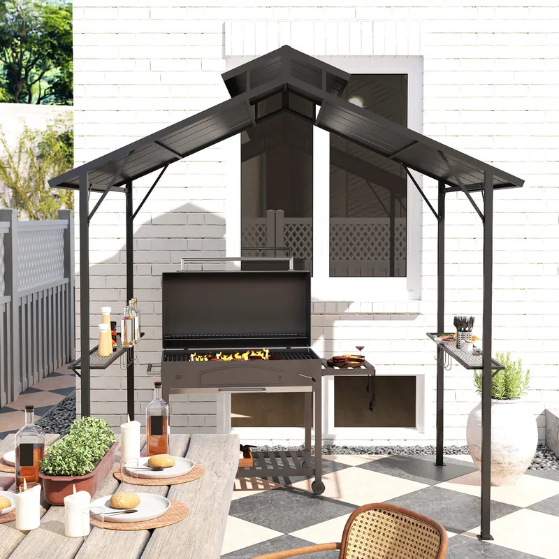 Hardtop Grill Gazebo with Double Metal Roof — photo 6